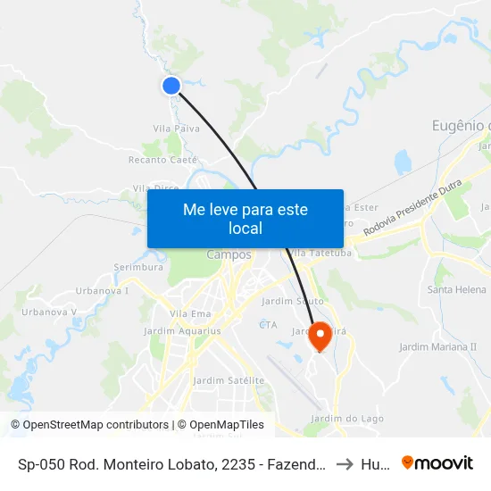 Sp-050 Rod. Monteiro Lobato, 2235 - Fazenda Pingo D’Água - São José Dos Campos, Sp, 12213, Brasil to Humanitas map