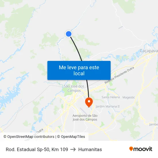 Rod. Estadual Sp-50, Km 109 to Humanitas map