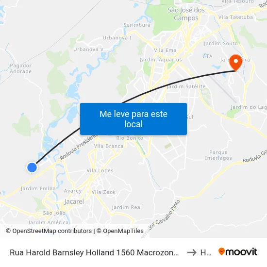 Rua Harold Barnsley Holland 1560 Macrozona Destinação Industrial (Mdi - Pagador De Andrade) Jacareí - São Paulo 12334-403 Brasil to Humanitas map