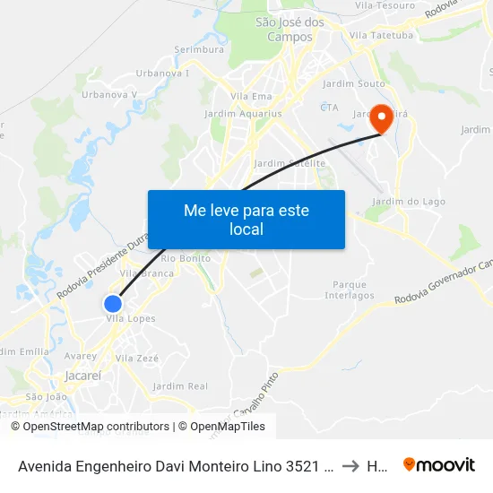 Avenida Engenheiro Davi Monteiro Lino 3521 Zona De Adensamento Controlado (Zac) Jacareí - São Paulo 12305 Brasil to Humanitas map