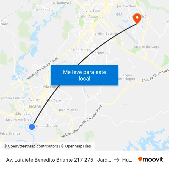 Av. Lafaiete Benedito Briante 217-275 - Jardim Do Vale Jacareí - SP 12319-440 Brasil to Humanitas map
