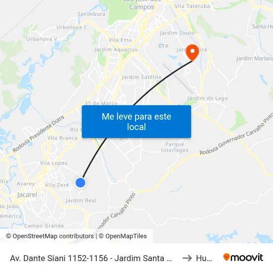 Av. Dante Siani 1152-1156 - Jardim Santa Marina Jacareí - SP 12312-420 Brasil to Humanitas map
