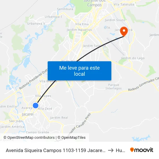 Avenida Siqueira Campos 1103-1159 Jacareí - SP 12307-000 República Federativa Do Brasil to Humanitas map