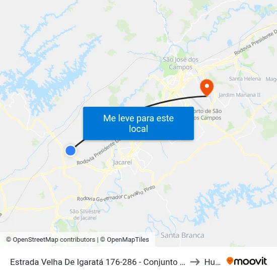 Estrada Velha De Igaratá 176-286 - Conjunto Primeiro De Maio Jacareí - SP República Federativa Do Brasil to Humanitas map
