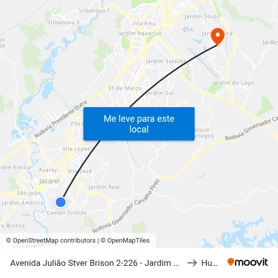 Avenida Julião Stver Brison 2-226 - Jardim Maria Amelia Jacareí - SP 12318-010 Brasil to Humanitas map