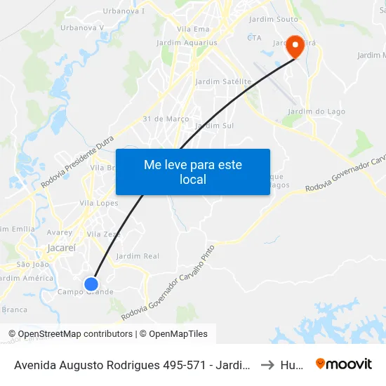 Avenida Augusto Rodrigues 495-571 - Jardim Maria Amelia Jacareí - SP 12318-690 Brasil to Humanitas map