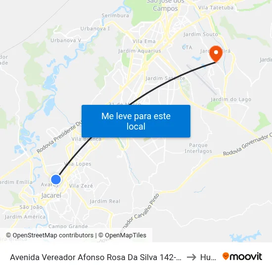 Avenida Vereador Afonso Rosa Da Silva 142-308 Jacareí - SP 12328-460 República Federativa Do Brasil to Humanitas map