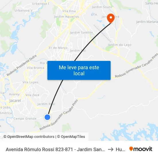 Avenida Rômulo Rossi 823-871 - Jardim Santo Antonio Da Boa Vista Jacareí - SP 12315-660 Brasil to Humanitas map