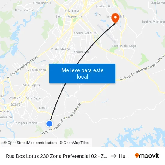 Rua Dos Lotus 230 Zona Preferencial 02 - Zap 2 A Jacareí - São Paulo 12315 Brasil to Humanitas map