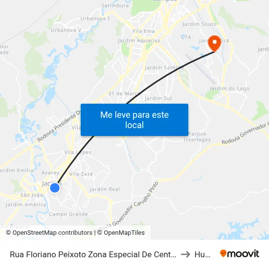Rua Floriano Peixoto Zona Especial De Centro (Zec) Jacareí - São Paulo 12309 Brasil to Humanitas map
