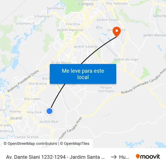 Av. Dante Siani 1232-1294 - Jardim Santa Marina Jacareí - SP 12312-420 Brasil to Humanitas map