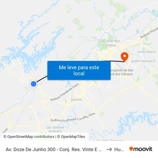 Av. Doze De Junho 300 - Conj. Res. Vinte E Dois De Abril Jacareí - SP 12331-100 Brasil to Humanitas map