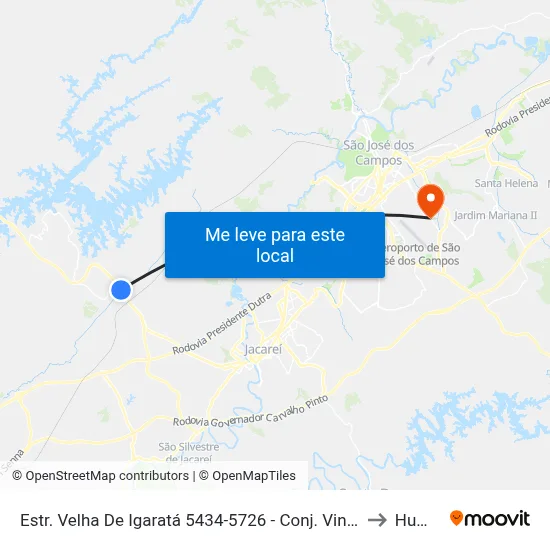 Estr. Velha De Igaratá 5434-5726 - Conj. Vinte E Dois De Abril Jacareí - SP Brasil to Humanitas map