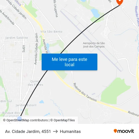 Av. Cidade Jardim, 4551 to Humanitas map