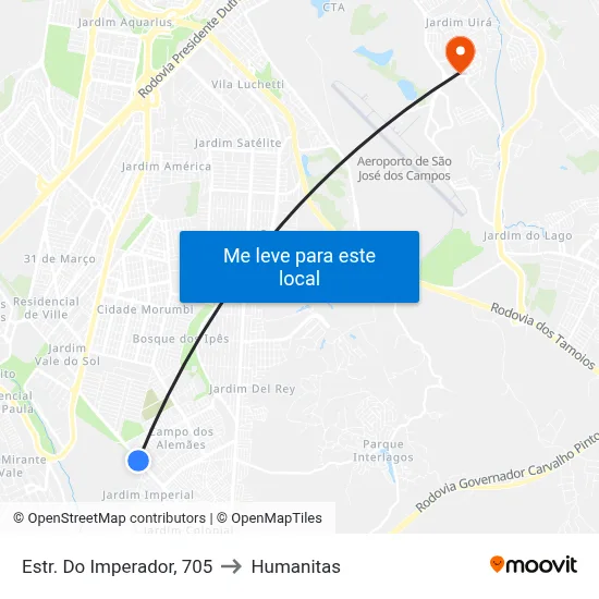 Estr. Do Imperador, 705 to Humanitas map