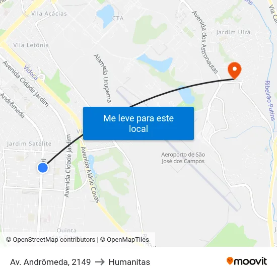 Av. Andrômeda, 2149 to Humanitas map