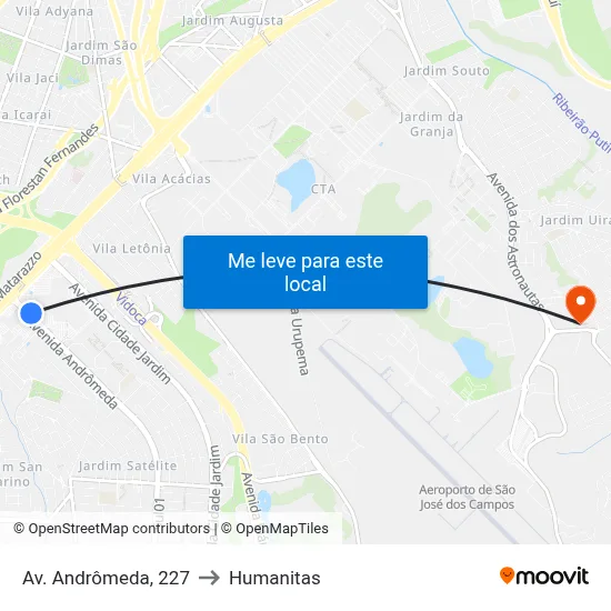 Av. Andrômeda, 227 to Humanitas map