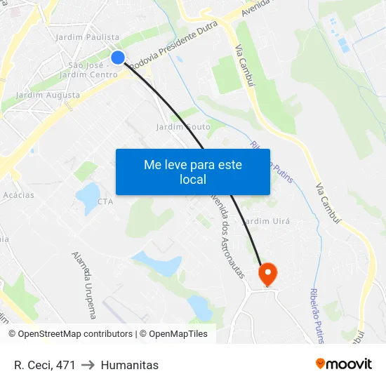 R. Ceci,  471 to Humanitas map