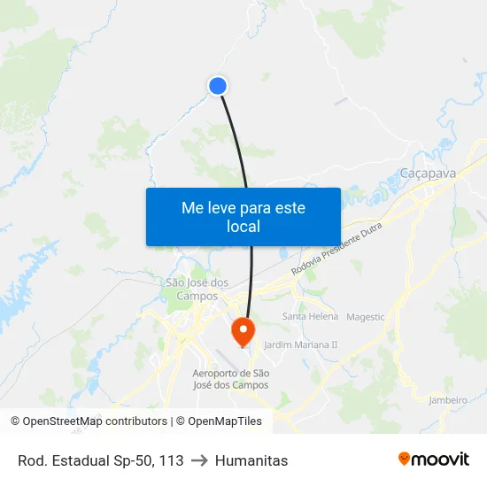 Rod. Estadual Sp-50, 113 to Humanitas map