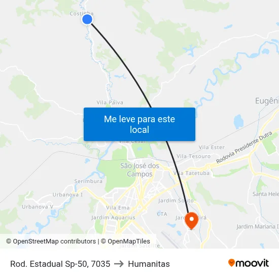 Rod. Estadual Sp-50, 7035 to Humanitas map
