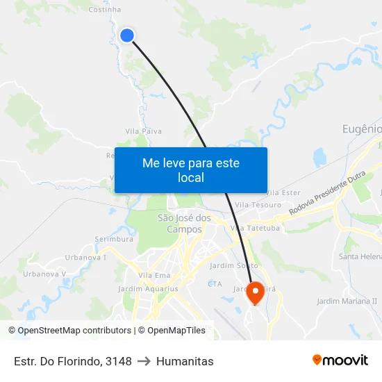 Estr. Do Florindo, 3148 to Humanitas map