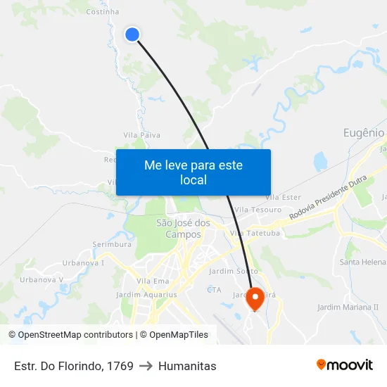 Estr. Do Florindo, 1769 to Humanitas map