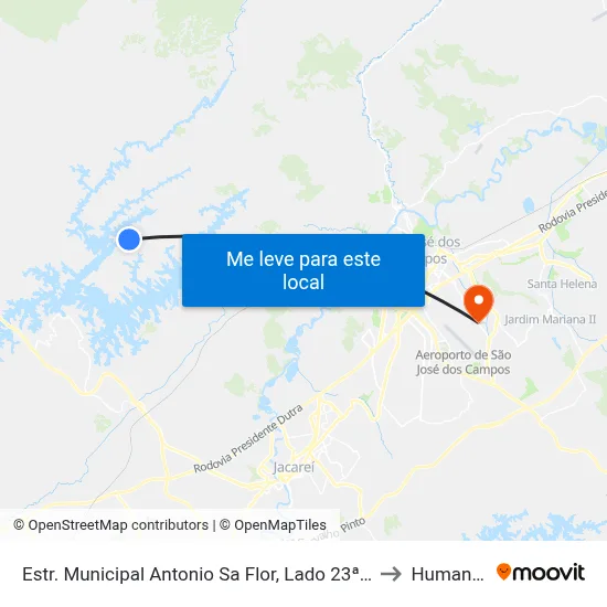 Estr. Municipal Antonio Sa Flor, Lado 23ª Travessa to Humanitas map