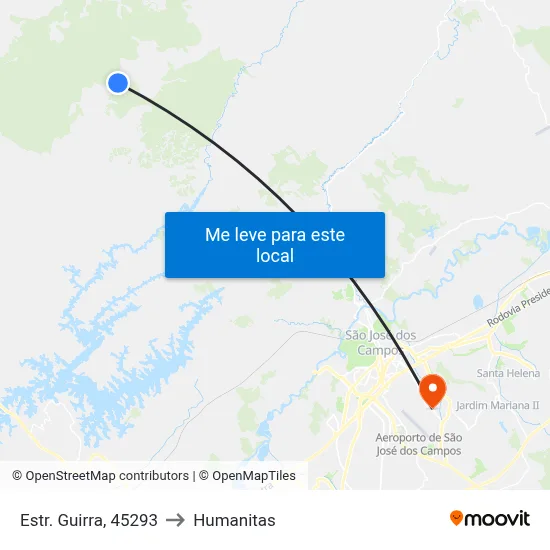 Estr. Guirra, 45293 to Humanitas map