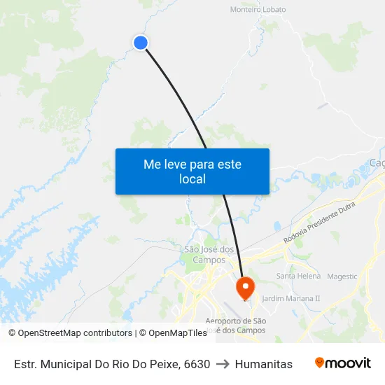Estr. Municipal Do Rio Do Peixe, 6630 to Humanitas map