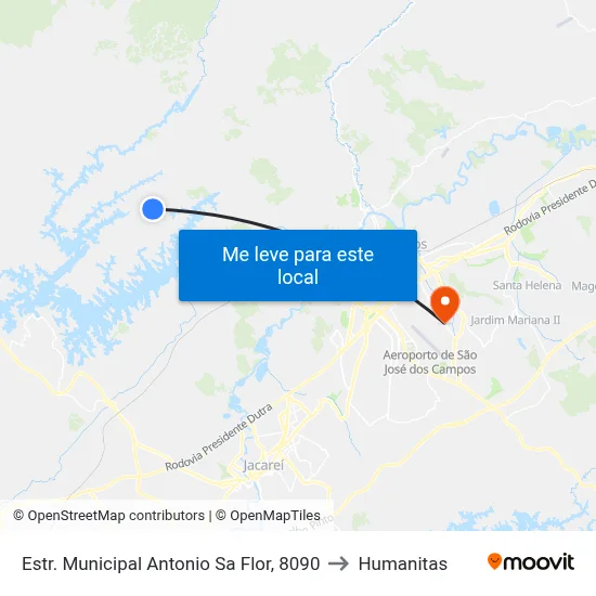Estr. Municipal Antonio Sa Flor, 8090 to Humanitas map