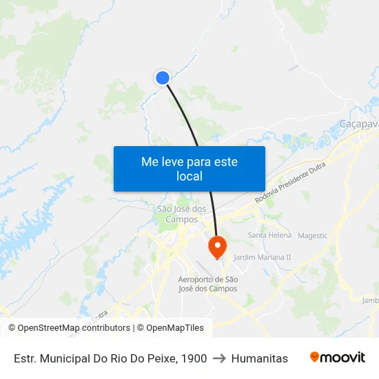 Estr. Municipal Do Rio Do Peixe, 1900 to Humanitas map