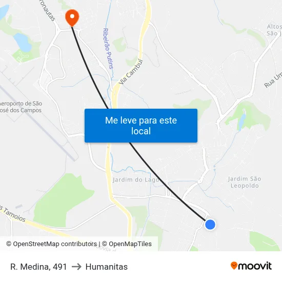 R. Medina, 491 to Humanitas map