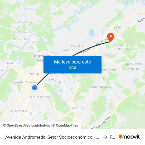 Avenida Andromeda, Setor Socioeconômico 14, São José Dos Campos - São Paulo, 12246, Brasil - Floradas De São José, São José Dos Campos to Fatec - Sjc map