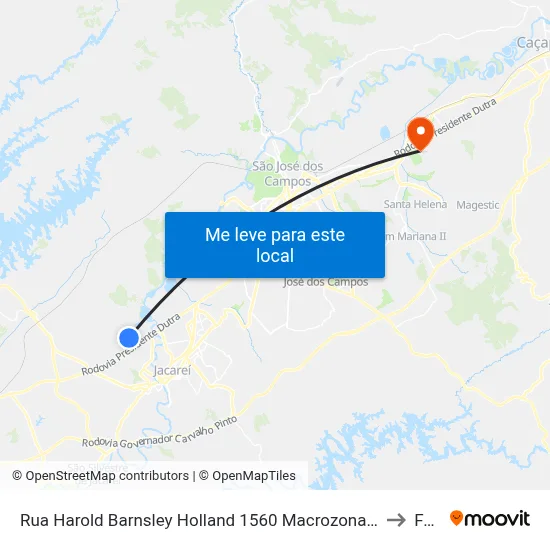 Rua Harold Barnsley Holland 1560 Macrozona Destinação Industrial (Mdi - Pagador De Andrade) Jacareí - São Paulo 12334-403 Brasil to Fatec - Sjc map