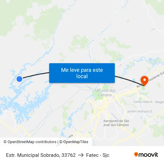 Estr. Municipal Sobrado, 33762 to Fatec - Sjc map