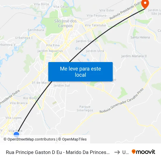 Rua Principe Gaston D Eu - Marido Da Princesa Isabel Zona Preferencial 01 - Zap 1 Jacareí - São Paulo 12310 Brasil to Unifesp map