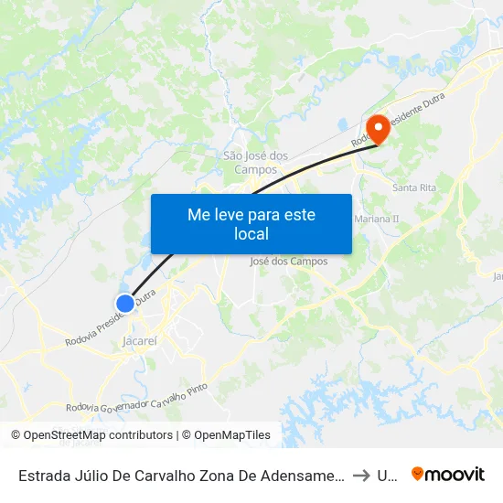 Estrada Júlio De Carvalho Zona De Adensamento Controlado (Zac) Jacareí - São Paulo Brasil to Unifesp map