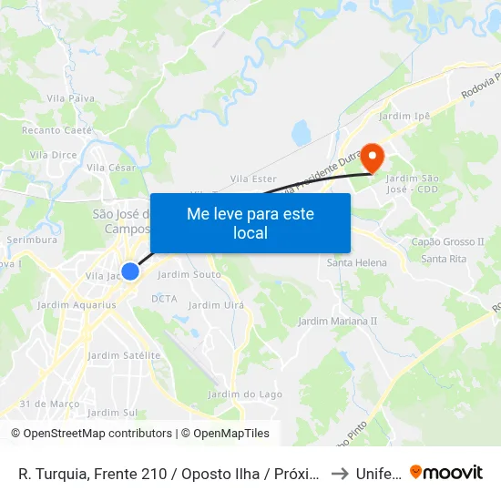 R. Turquia, Frente 210 / Oposto Ilha / Próximo 180 to Unifesp map