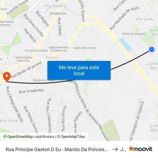Rua Principe Gaston D Eu - Marido Da Princesa Isabel Zona Preferencial 01 - Zap 1 Jacareí - São Paulo 12310 Brasil to Jacareí map