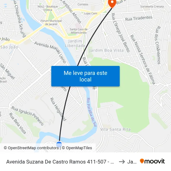 Avenida Suzana De Castro Ramos 411-507 - Jardim Do Vale SP 12319-480 Brasil to Jacareí map