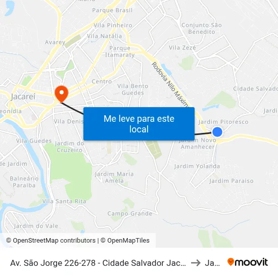 Av. São Jorge 226-278 - Cidade Salvador Jacareí - SP 12312-130 Brasil to Jacareí map