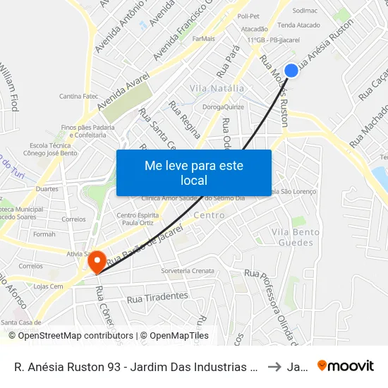 R. Anésia Ruston 93 - Jardim Das Industrias Jacareí - SP 12306-010 Brasil to Jacareí map