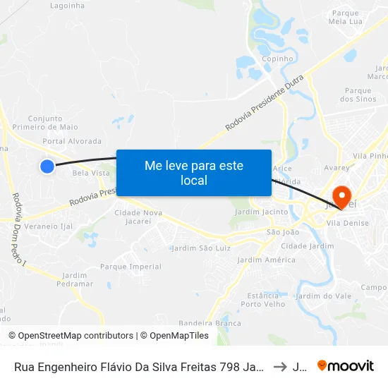 Rua Engenheiro Flávio Da Silva Freitas 798 Jacareí - SP 12330-170 República Federativa Do Brasil to Jacareí map