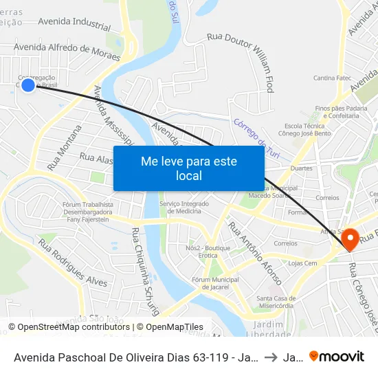 Avenida Paschoal De Oliveira Dias 63-119 - Jardim Emília Jacareí - SP 12321-250 Brasil to Jacareí map