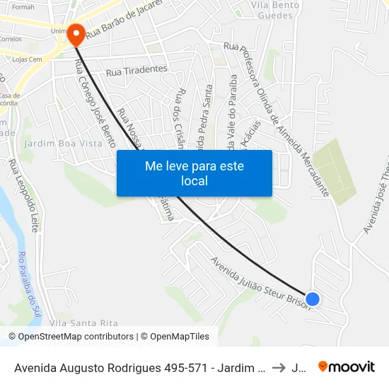 Avenida Augusto Rodrigues 495-571 - Jardim Maria Amelia Jacareí - SP 12318-690 Brasil to Jacareí map