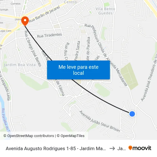 Avenida Augusto Rodrigues 1-85 - Jardim Maria Amelia Jacareí - SP 12318-690 Brasil to Jacareí map