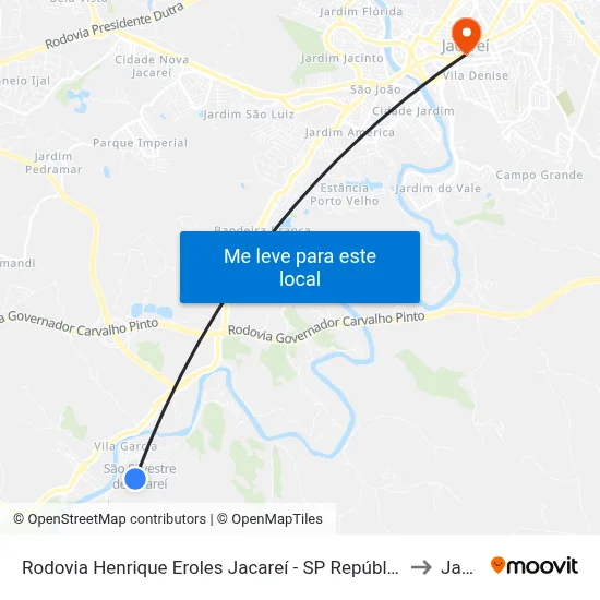 Rodovia Henrique Eroles Jacareí - SP República Federativa Do Brasil to Jacareí map