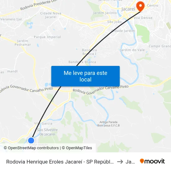Rodovia Henrique Eroles Jacareí - SP República Federativa Do Brasil to Jacareí map