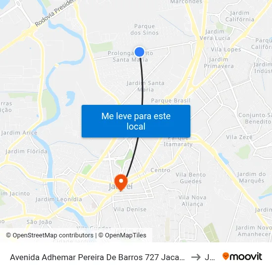 Avenida Adhemar Pereira De Barros 727 Jacareí - SP 12328-300 República Federativa Do Brasil to Jacareí map