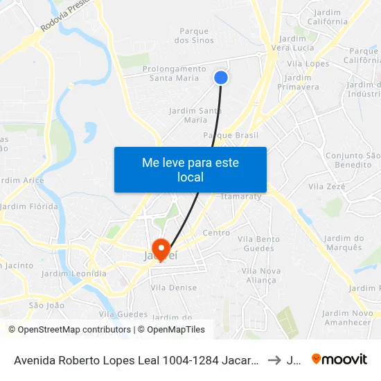 Avenida Roberto Lopes Leal 1004-1284 Jacareí - SP 12328-141 República Federativa Do Brasil to Jacareí map